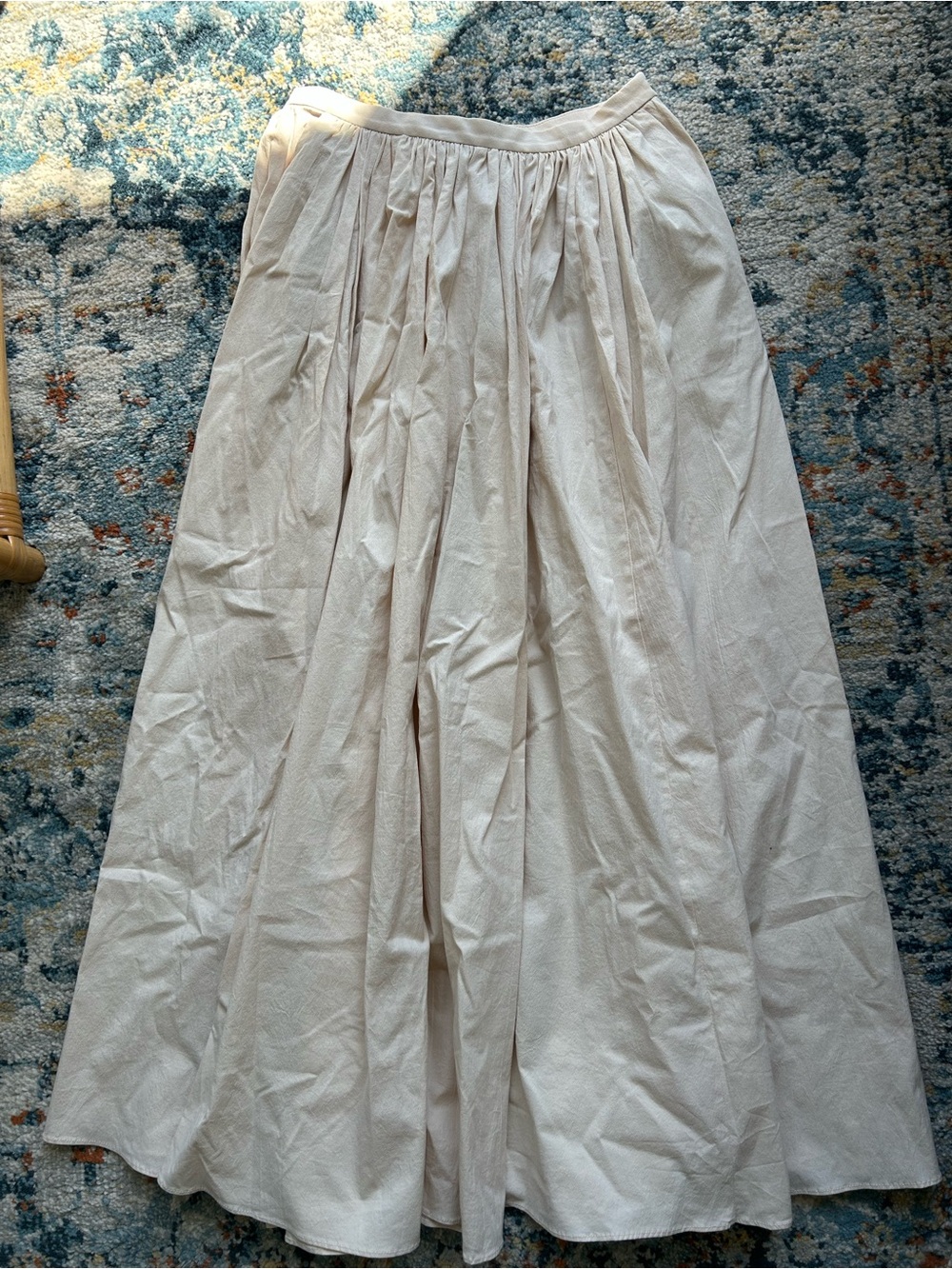 Zara Cream A-Line Full Skirt